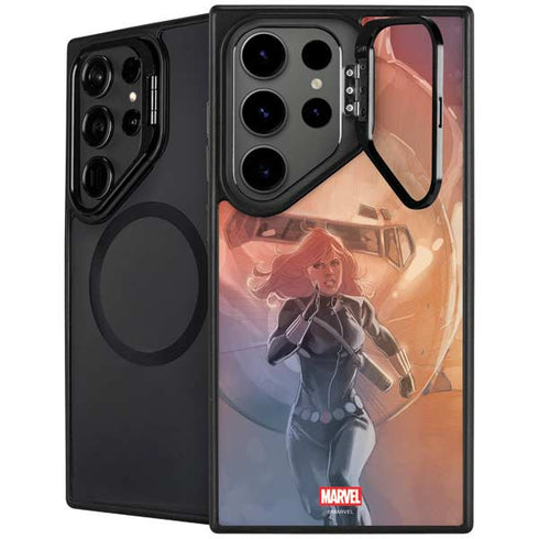 Marvel Black Widow Running Galaxy S25 Ultra Kickstand Case